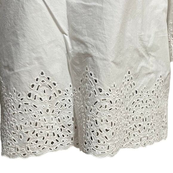 Johnny Was 4 Love & Liberty White Embroidered Off the Shoulder Blouse Size Large - Picture 3 of 9